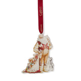 Wooden Tree Decoration Father Christmas with Sack